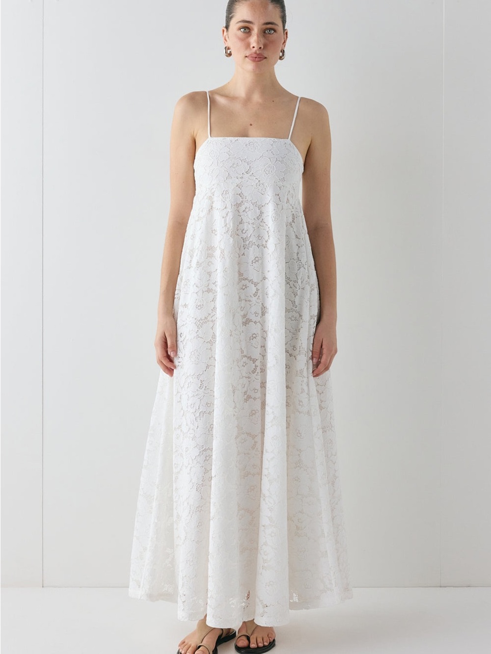 Vrg Grl Bianca Lace Maxi Dress in White